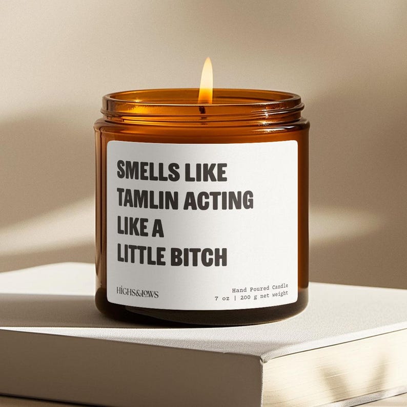 Tamlin Acting Like A Little Bitch Candle, ACOTAR, Book Lover Gift, Book Reader, Reading Candle, Bookworm Gift, Bookish Gift, Gift for Her image 2