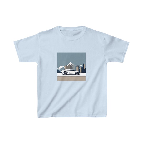 Amazing Design Kids Heavy Cotton Tee, A Car in the City Picture