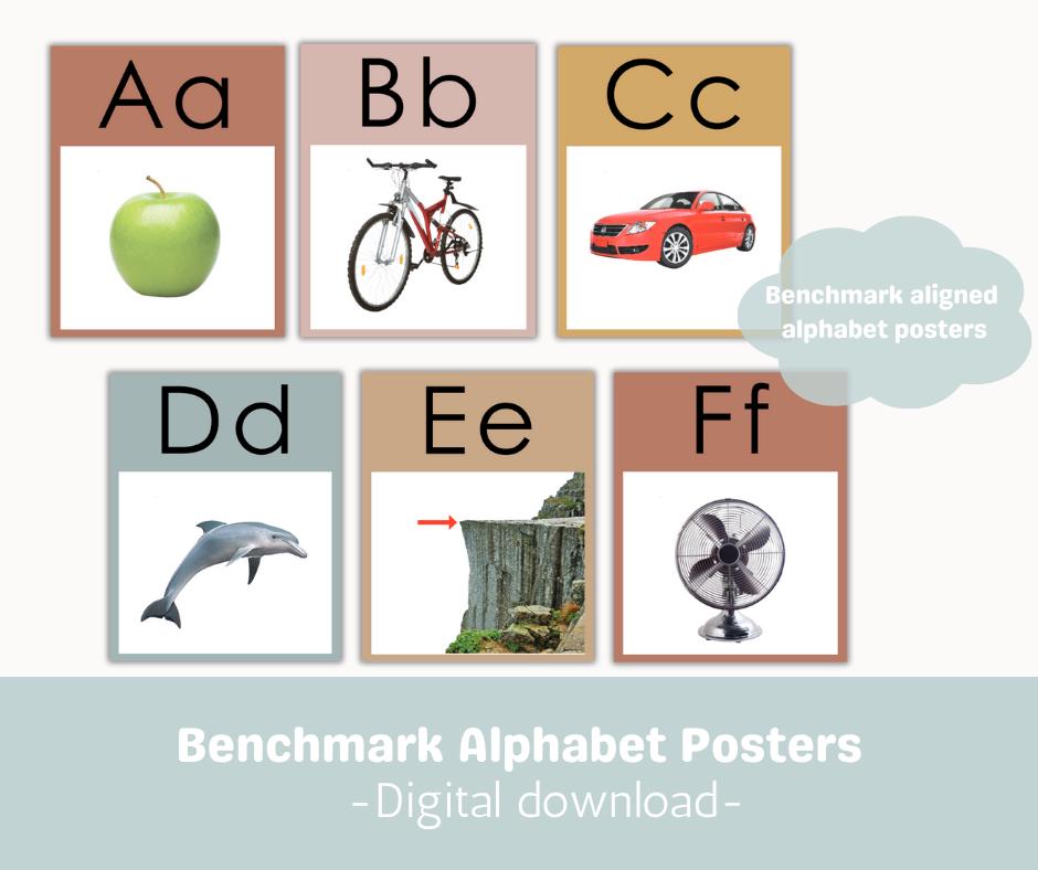 Classroom Alphabet Posters: Editable, Benchmark Aligned (PDF Download ...