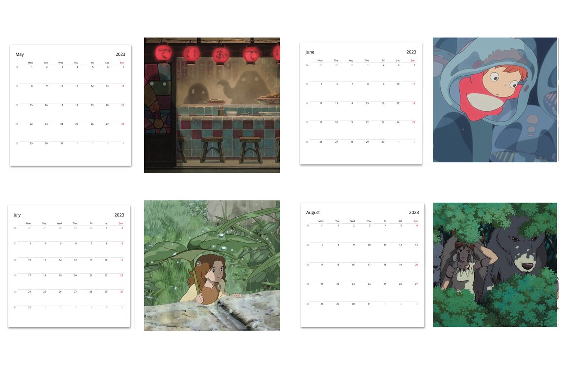 Calendario Ghibli 2024 / Calendario 2024 / Cartel de Ghibli / Etsy México Calendario Ghibli 2024 / Calendario 2024 / Cartel de Ghibli / Etsy México