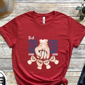 Fist Bump Custom Dad Shirt, Custom Father&#39;s Day Shirt, Fist Bump Shirt, Father&#39;s Day Shirt,  Gift for Dad, Custom Kid Names Shirt, Dad Shirt