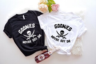 T-Shirt Donna The Goonies Girocollo Nero - 100% Cotone Morbido - Taglia S