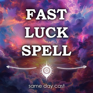 Same Day Fast Luck Spell: Quick Manifest Good Luck Ritual, Lucky Charm Fortune Chance Spell Real Increase Luck Witchcraft Witch Fast Results
