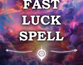 Same Day Fast Luck Spell: Quick Manifest Good Luck Ritual, Lucky Charm Fortune Chance Spell Real Increase Luck Witchcraft Witch Fast Results