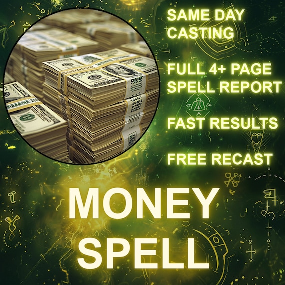 Same Day POWERFUL Money Spell: Ancient Spell Witch Manifest Wealth, Fast Money Ritual, Win Lottery Witchcraft Psychic Medium Cash Windfall