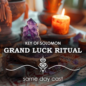 Rytuał Wielkiego Szczęścia Tego Samego Dnia: Manifest Fortune UK Magic, Dobry Talizman Szczęścia Pogańska Magia Wicca, Klucz Zaklęcia Miłosnego Pieniędzy Salomona Witch Witchcraft