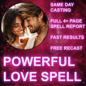 Dezelfde dag KRACHTIGE liefdesspreuk: partnerliefhebber romantiek, obsessieritueel, manifest trek soulmate aan relatie liefde Etsy heks snelle resultaten