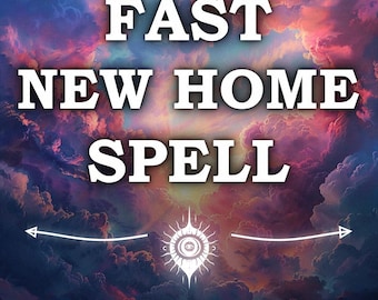 Sort rapide pour une nouvelle maison le jour même : loi de l'attraction, rituel de manifestation d'un médium psychique, appartement Etsy Witch Easy Rent, sortilège rapide déménagement