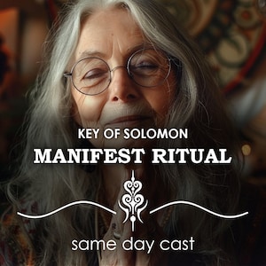 Same Day Manifest Ritual: UK Witchcraft Manifestation Spell, Psychic Geld Liebe Wicca Magic Witch, Kerzen Sigil Key of Solomon Energy Magick