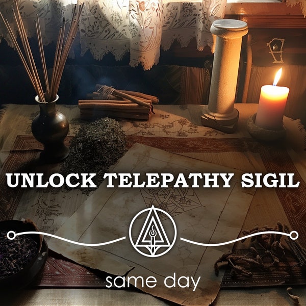 Same Day Unlock Telepathy Sigil: Manifest Ability Magick Ritual, UK Witch Telepathy Spell Witchcraft,  Pagan White Magic Fast Results Powers