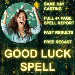 Same Day POWERFUL Luck Spell: Luck Magick Manifest Fortune Witchcraft, Lucky Charm Pagan Wiccan Spell, Fast Luck Spell Luck Ritual Fortuna