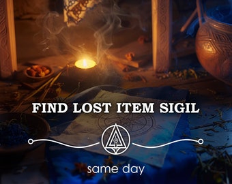 Same Day Find Lost Item Sigil: Manifest Lost Money Wallet Magick Ritual UK Witch Luck Love Spell Witchcraft Pagan White Magic Spellcraft