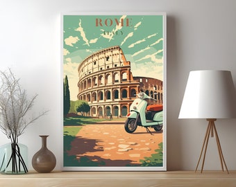 ROME | ITALY | retro travel poster print