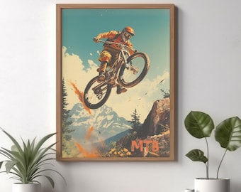 MTB| MOUNTAIN BIKING poster | Nature | Wall Art