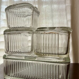 Federal Glass, Refrigerator Dishes, Set of 8