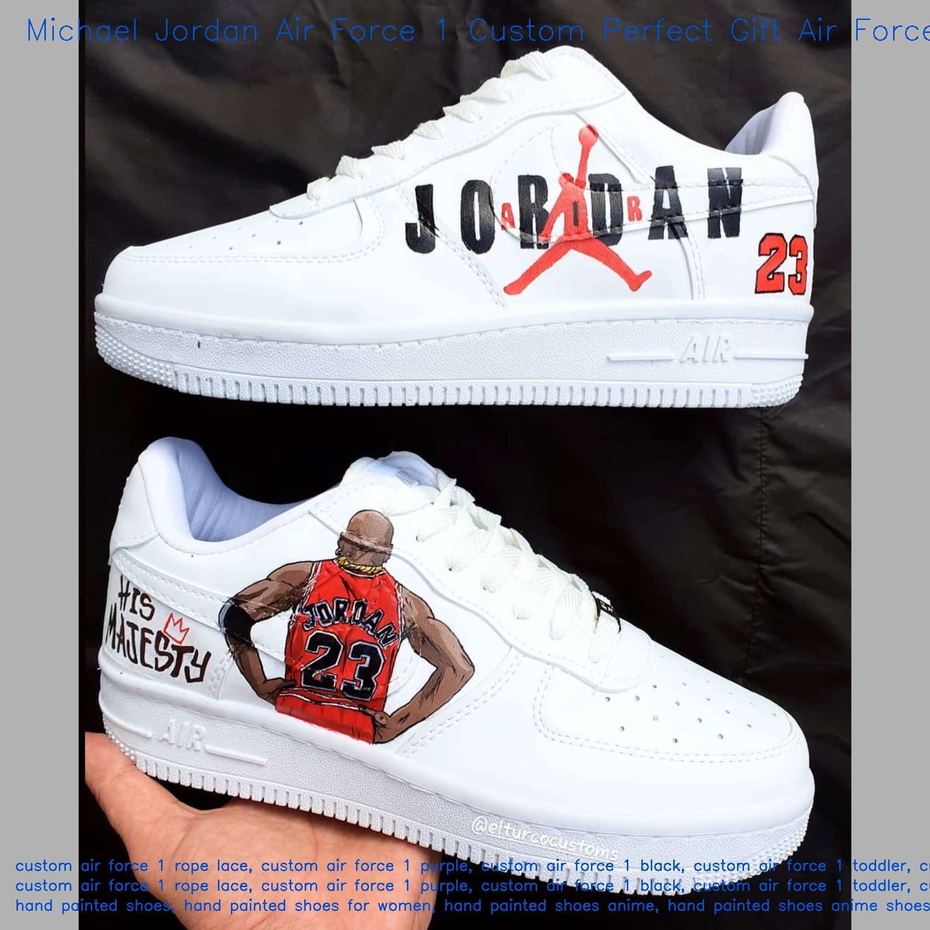 Michael Jordan Air Force 1 Etsy UK