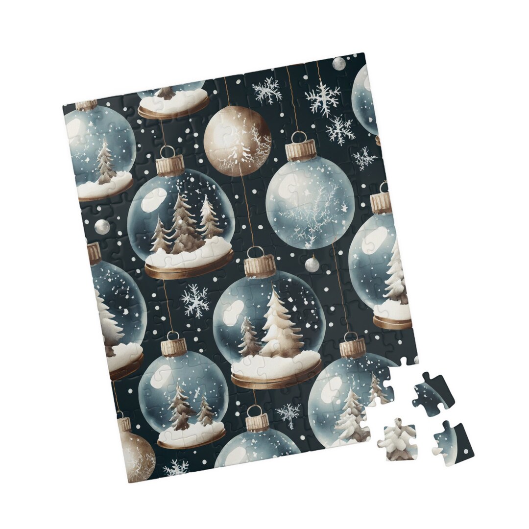 Puzzle Christmas Tree Ornaments Snow Globe 110 252 500 Etsy