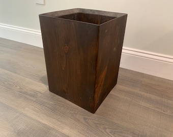 Handcrafted Solid wood Waste Bin