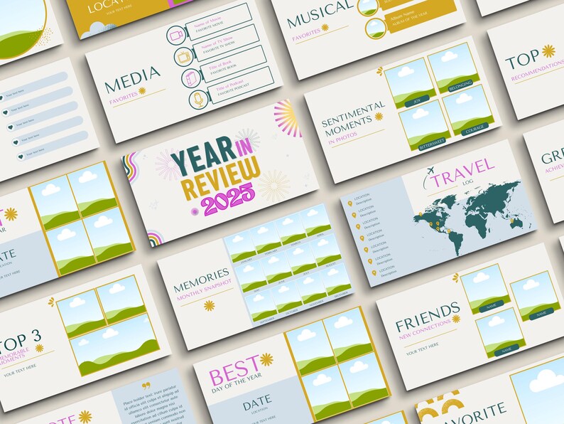 Year in Review Digital Template, New Year Reflection, 2025 Recap - Etsy