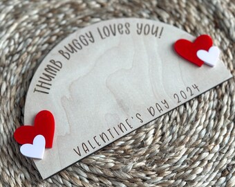 DIY Thumb Buggy Sign | Valentines Day Gifts | Valentine Gift from Kids | Handprint Sign | Thumb Print Sign | DIY Craft | Valentine Day Craft