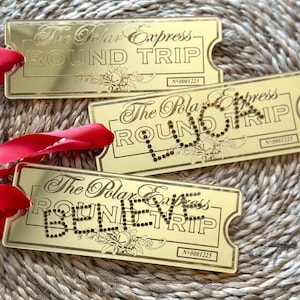 Polar Express Ornament | Christmas Ornament | Personalized Ornament | Christmas Gift | Polar Express | Train Ticket | Polar Express Ticket