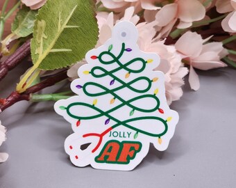Jolly AF Sticker - Funny Nursing sticker - nurse sticker - christmas sticker