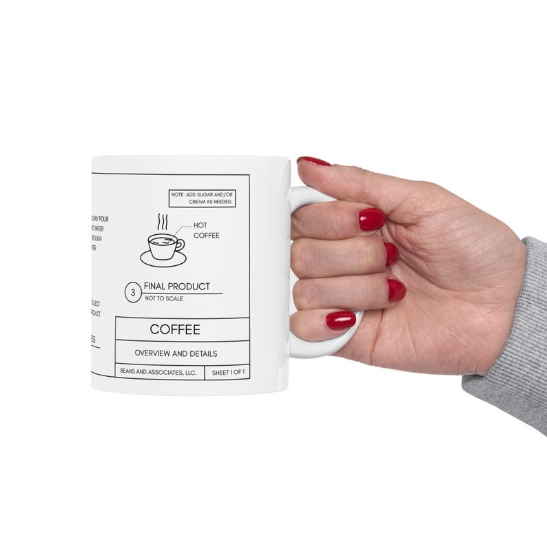 Funny Engineer Mug Gift, Coffee Blueprint Mug, Gifts for Engineers, Engineering Dad Gift, Architects Gift, Civil Engineer, Gift Dad Engineer image 9