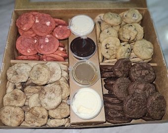 Mini Cookie Variety Box, Soft & Chewy Baked Cookies, Homemade Cookies, Chocolate Chip Cookies, Cookie Dessert Tray
