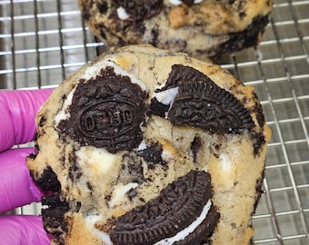 Cookies and Cream Cookies – Soft Chewy Oreo Cookies, Gourmet Dessert Gift Box, Fresh Baked Sweet Treats by FoxxiCookies