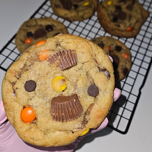 Peanut Butter Cup Cookies, Soft Baked Cookies,  Gourmet thick & Chewy Cookies, 4oz Cookies
