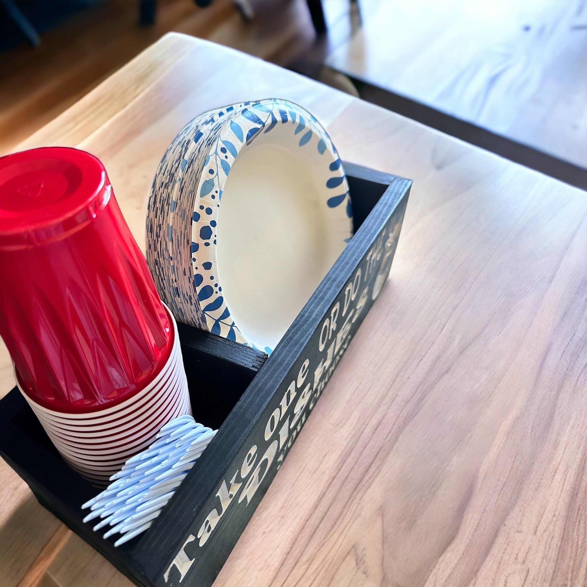 Plate, Cup Holder, Rustic Personalized Utensil for Home,engrave Take One or Do