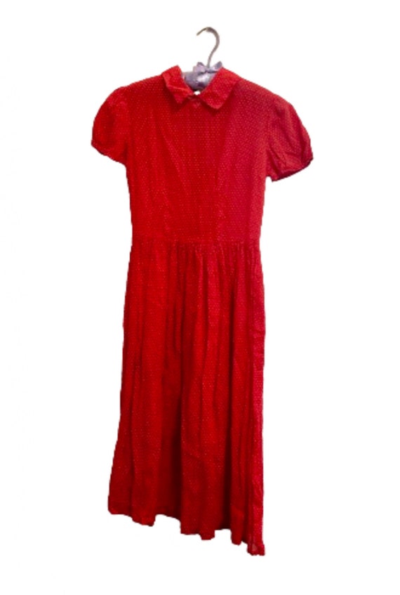 1950’s Red Polka Dot Dress - image 5