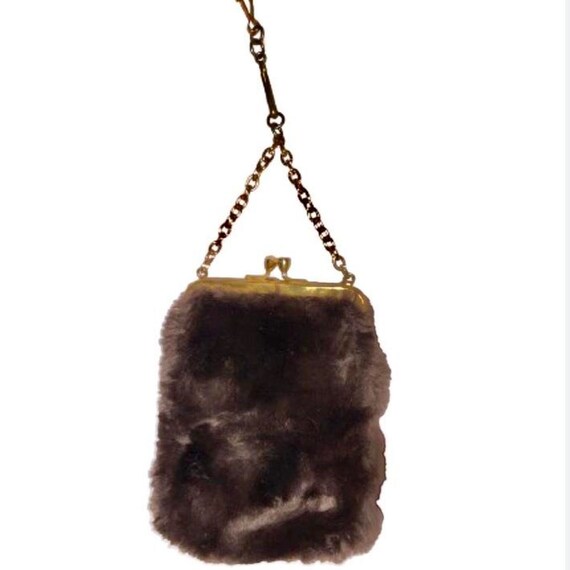 Vintage faux fur purse - image 1