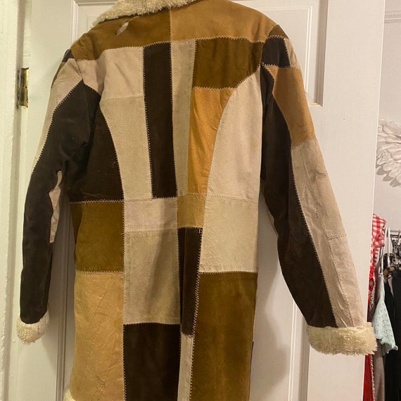 Y2K Patchwork Suede Penny Lane Coat - image 2