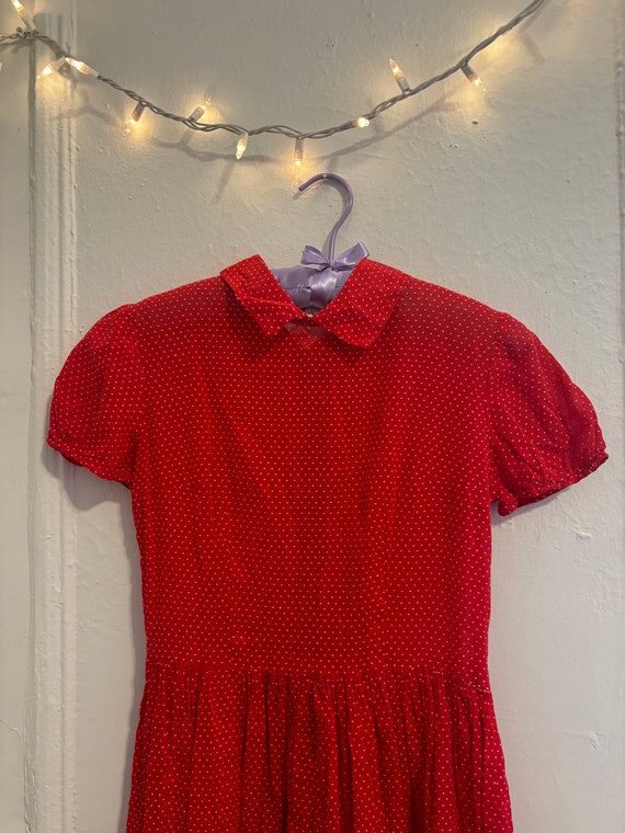 1950’s Red Polka Dot Dress - image 6