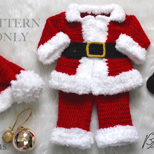 Crochet Santa Suit Pattern Etsy