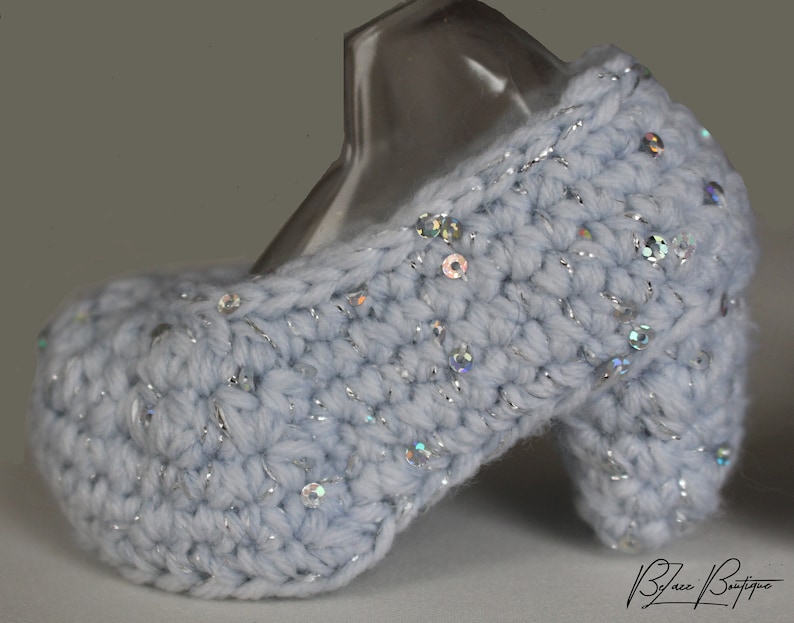 Princess Cinderella Baby Crochet Set PATTERN ONLY Dress, Heels, & Headband Size 12 month PDF File Instant Download image 4