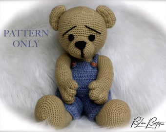 Teddy Bear Crochet Pattern PATTERN ONLY (Instructions how to make it) -  PDF File - Instant Download