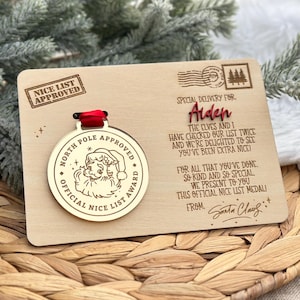 Children’s Official Nice List Medal Award and Certificate | Custom Gifts From Santa