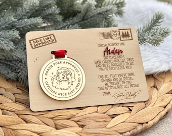 Children’s Official Nice List Medal Award and Certificate | Custom Gifts From Santa