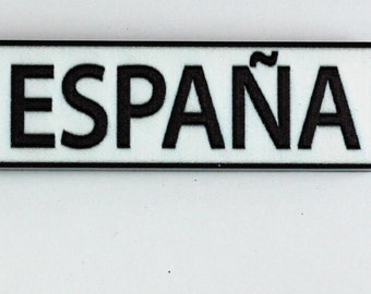 Spain (Espana) EU License Plate Acrylic Keychain