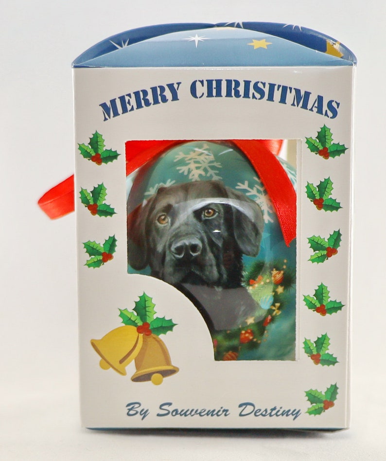 Black Labrador Retriever Dog Christmas Ball Ornament Etsy