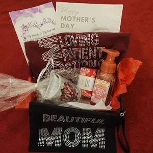 Mother&#39;s Day Gift Set with Rhinestone T-shirt, Happy Mother&#39;s Day Gift Box, Gift for Mom, Gift Set for Her