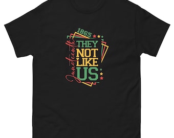 T-shirt They Not Like Us, T-shirt Juneteenth 1865, Black History Month-T-shirt