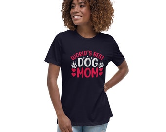 T-shirt voor beste hondenmoeder ter wereld, Moederdag-T-shirt, T-shirt hondenmoeder