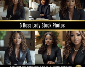 May include: Six stock photos of women wearing black suits and looking confident. The photos are set in different locations, including a home office, a living room, and a bedroom. The photos are high-quality and perfect for use in marketing materials or social media.