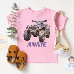 ATV Girl - Personalized Atv T-Shirt - ATV Shirt - Custom Girl Tee - ATV Birthday Party - Off Road Tee - Personalized Girl Gift - 4 Wheeler
