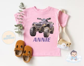 ATV Girl - Personalized Atv T-Shirt - ATV Shirt - Custom Girl Tee - ATV Birthday Party - Off Road Tee - Personalized Girl Gift - 4 Wheeler