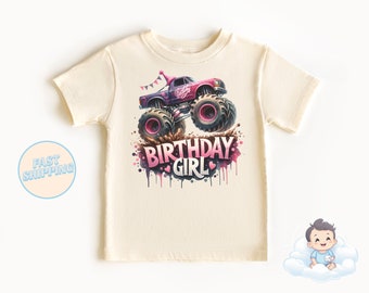 Monster Truck, camiseta para niños pequeños, mono lindo, mono de cumpleaños, cumpleaños de Monster Truck, monstruo, camiseta de Monster Truck, cumpleañera