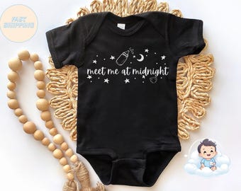 Meet Me at Midnight Onesie - Boho Baby Announcement Bodysuit